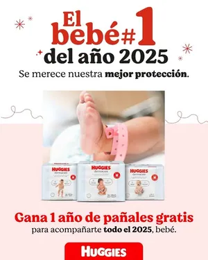 Promo Huggies: Gana un año de pañales gratis para tu bebé