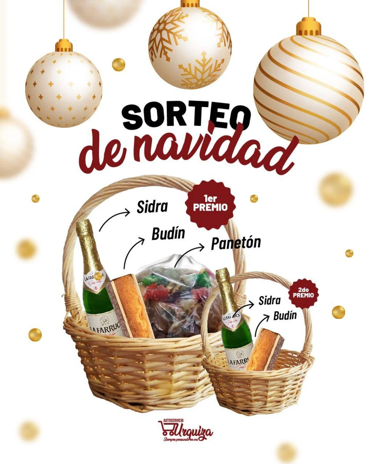 Sorteo Autoservicio Urquiza: Gana una canasta de productos para Navidad