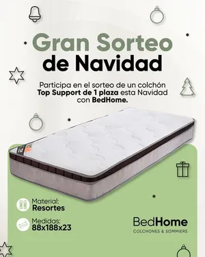 Sorteo BedHome: Gana un colchón Top Support de 1 plaza esta Navidad