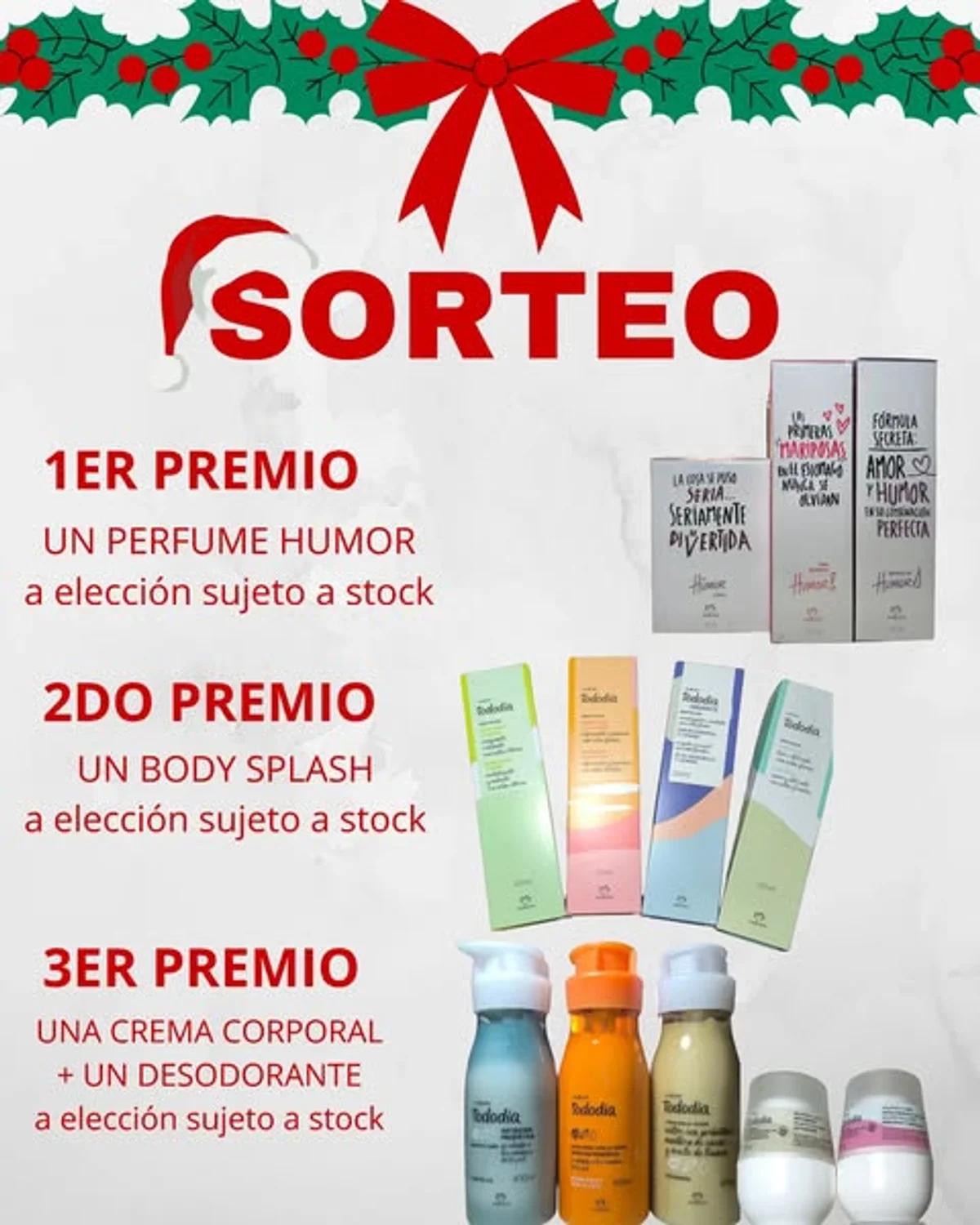 Sorteo Cam Cammarata: Gana perfume Humor Natura, un Body Splash o crema corporal