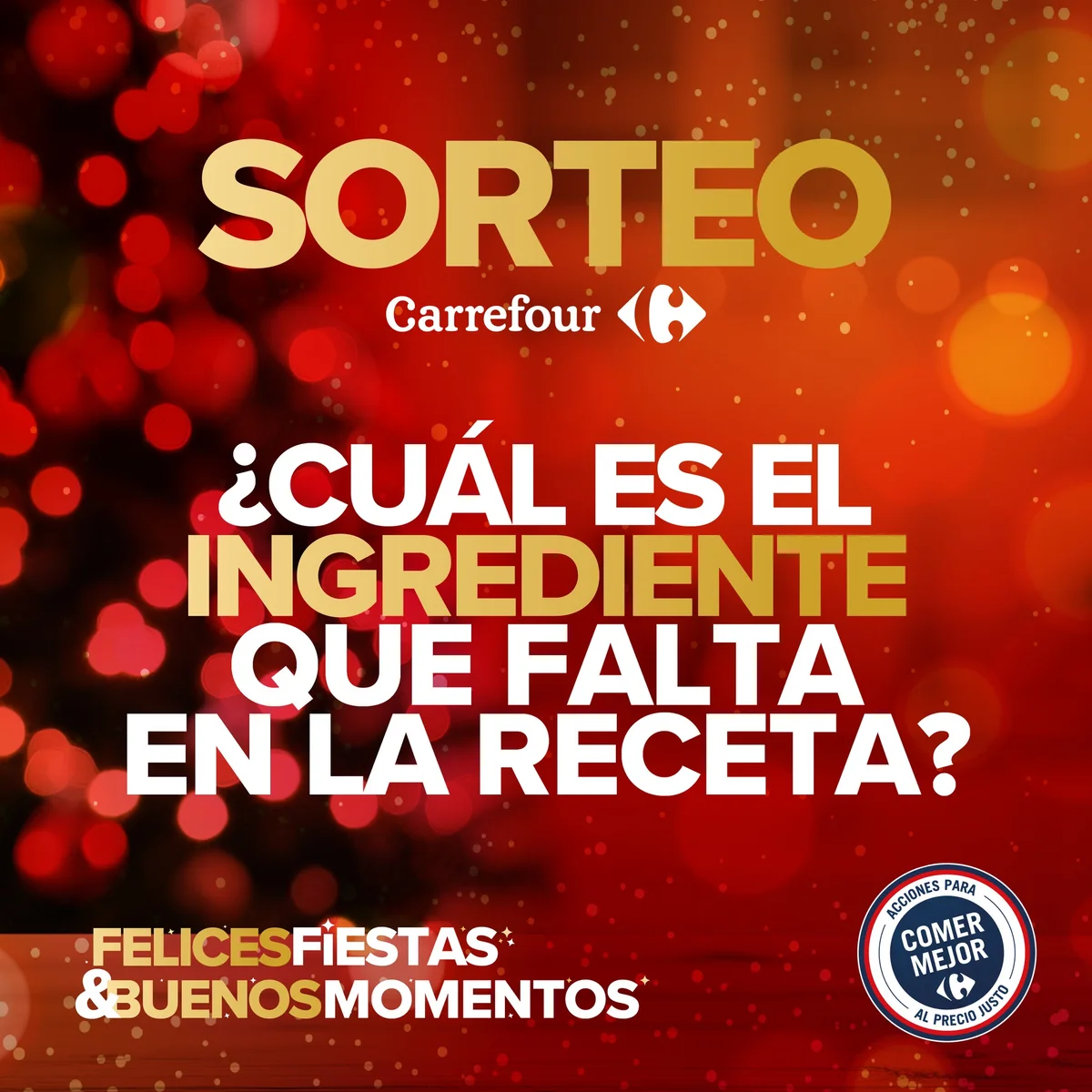 Sorteo Carrefour Especial Fiestas: Gana una orden de compra de $100.000