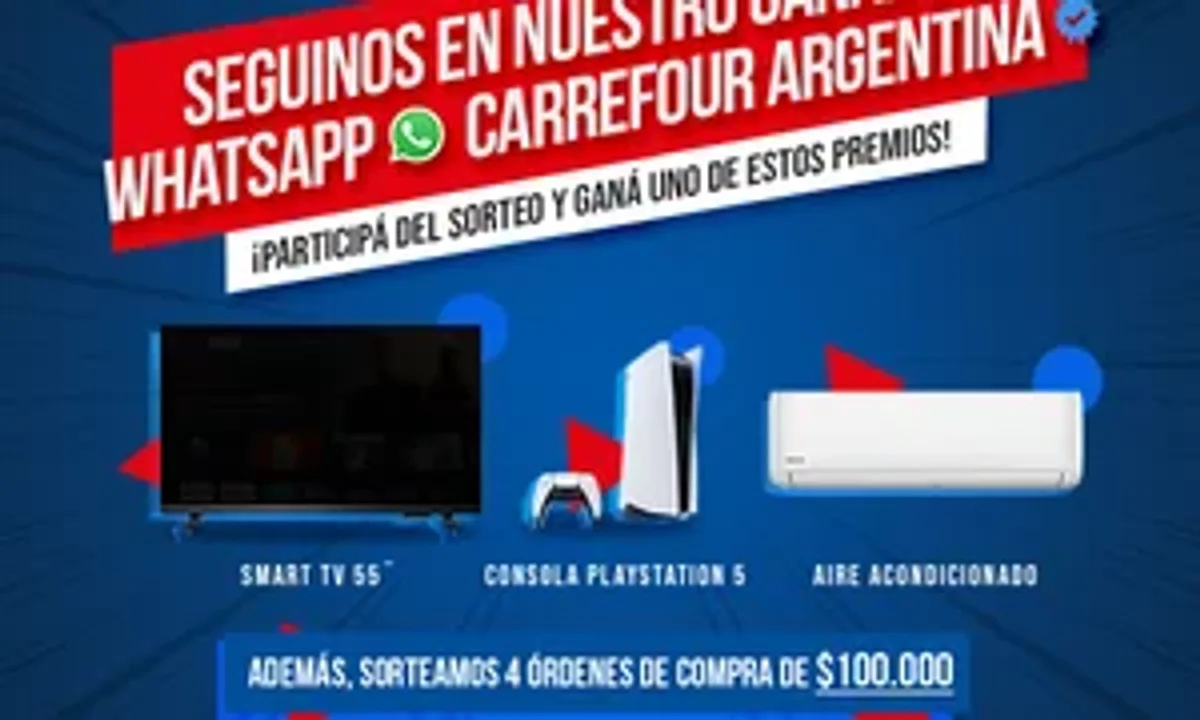 Sorteo Carrefour: Gana un Smart TV 55, un Aire Acondicionado o una PlayStation 5