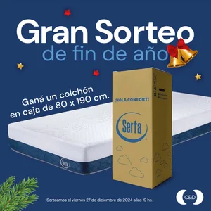 Sorteo Casa y Descanso: Ganá un colchón Serta en caja de 80x190cm