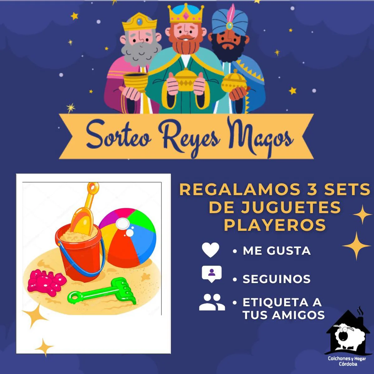 Sorteo Colchones y Hogar Cordoba: Gana 3 sets de juguetes playeros