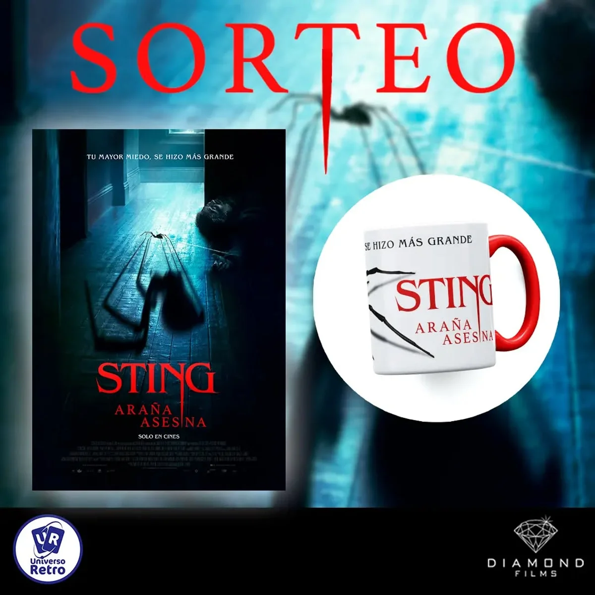 Sorteo Diamond Films: Gana un par de entradas para ver Sting Araña Asesina y una taza