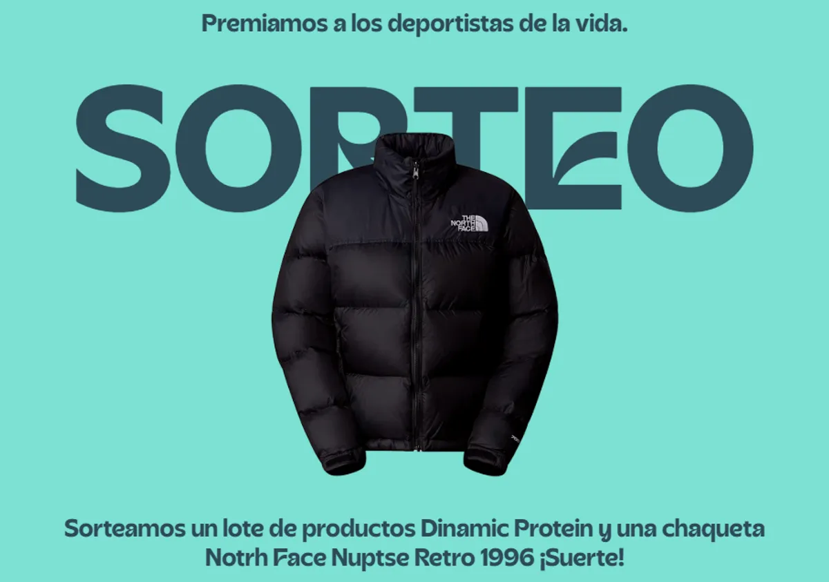 Sorteo Dinamic Protein: Gana un lote de productos y una chaqueta Notrh Face Nuptse Retro 1996