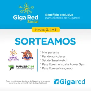 Sorteo Gigared: Gana un miniparlante, auriculares y un set de smartwatch