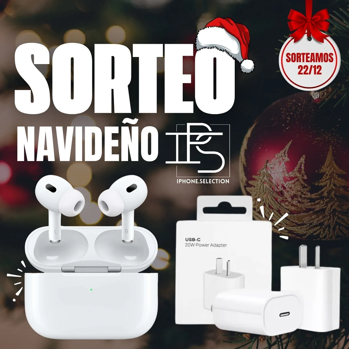 Sorteo iPhone Selection: Gana AirPods Pro 2da generación o Cabezal de Carga Rápida 20W