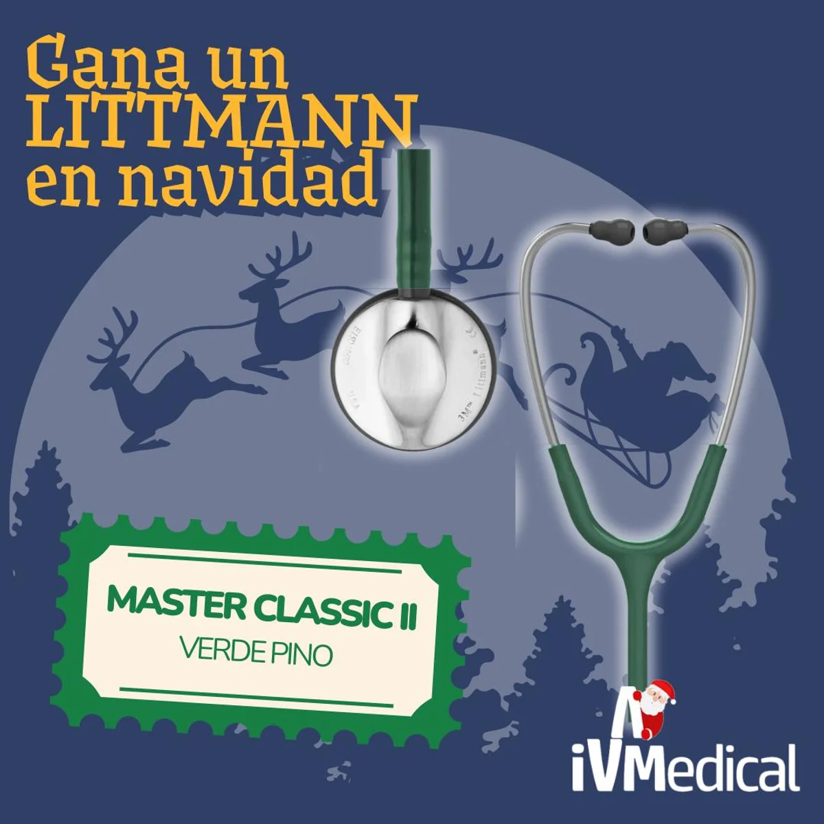 Sorteo IVMedical: Gana un Littmann Master Classic II Verde Pino para Navidad