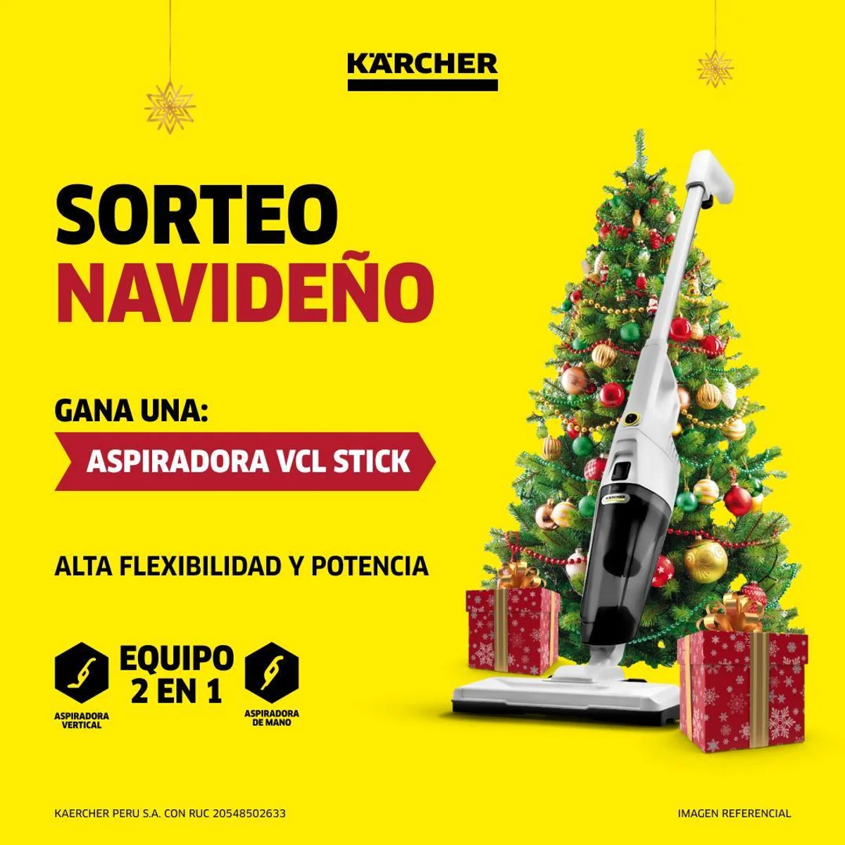 Sorteo Karcher: Gana una Aspiradora VCL Stick para Navidad