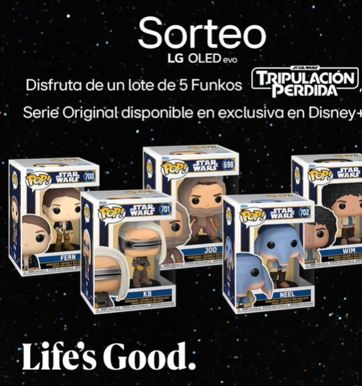 Sorteo LG: Gana 3 lotes de 5 Funkos de Star Wars: Tripulación Perdida