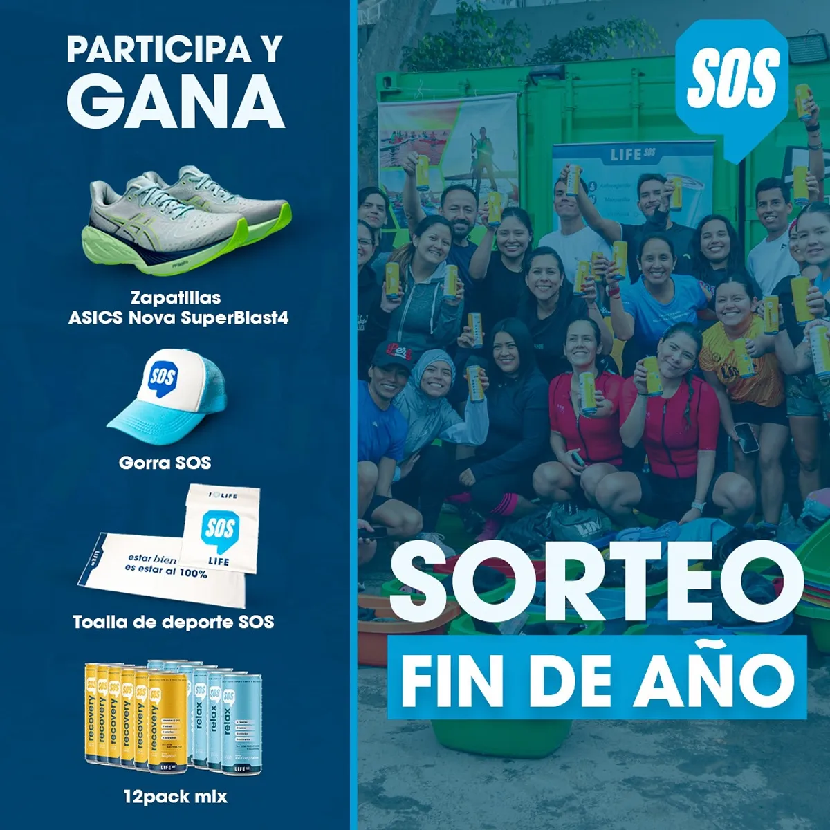 Sorteo Life SOS Perú: Gana Zapatillas Asics Nova SuperBlast4, Gorra, Toalla de Deporte y 12pack mix