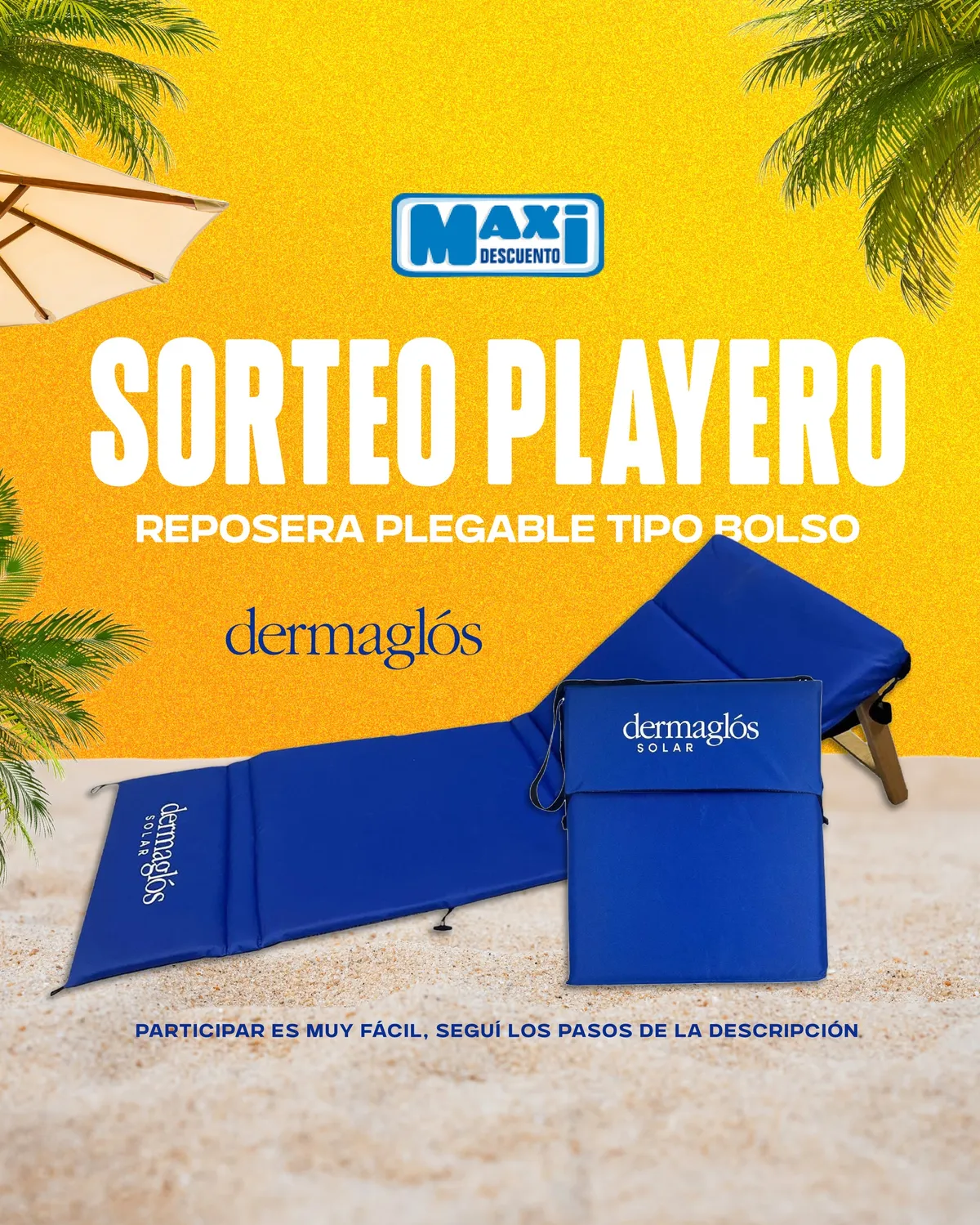 Sorteo Maxi Descuento: Gana una reposera plegable tipo bolso