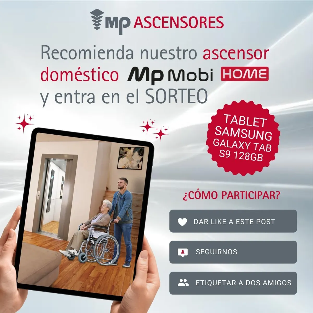 Sorteo MP Ascensores: Gana una Tablet SAMSUNG S9