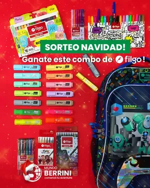 Sorteo Mundo Berrini: Gana un increíble kit de mochila, lápices, marcadores, resaltadores ¡y más!