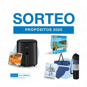 Sorteo MutualMédica: Gana Airfryer, Smartbox o Esterilla de yoga + libro 