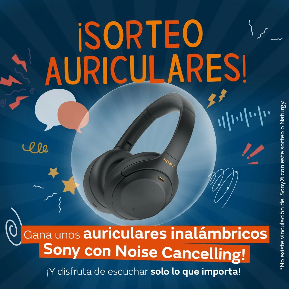 Sorteo Naturgy: Gana unos auriculares Sony con cancelación de ruido