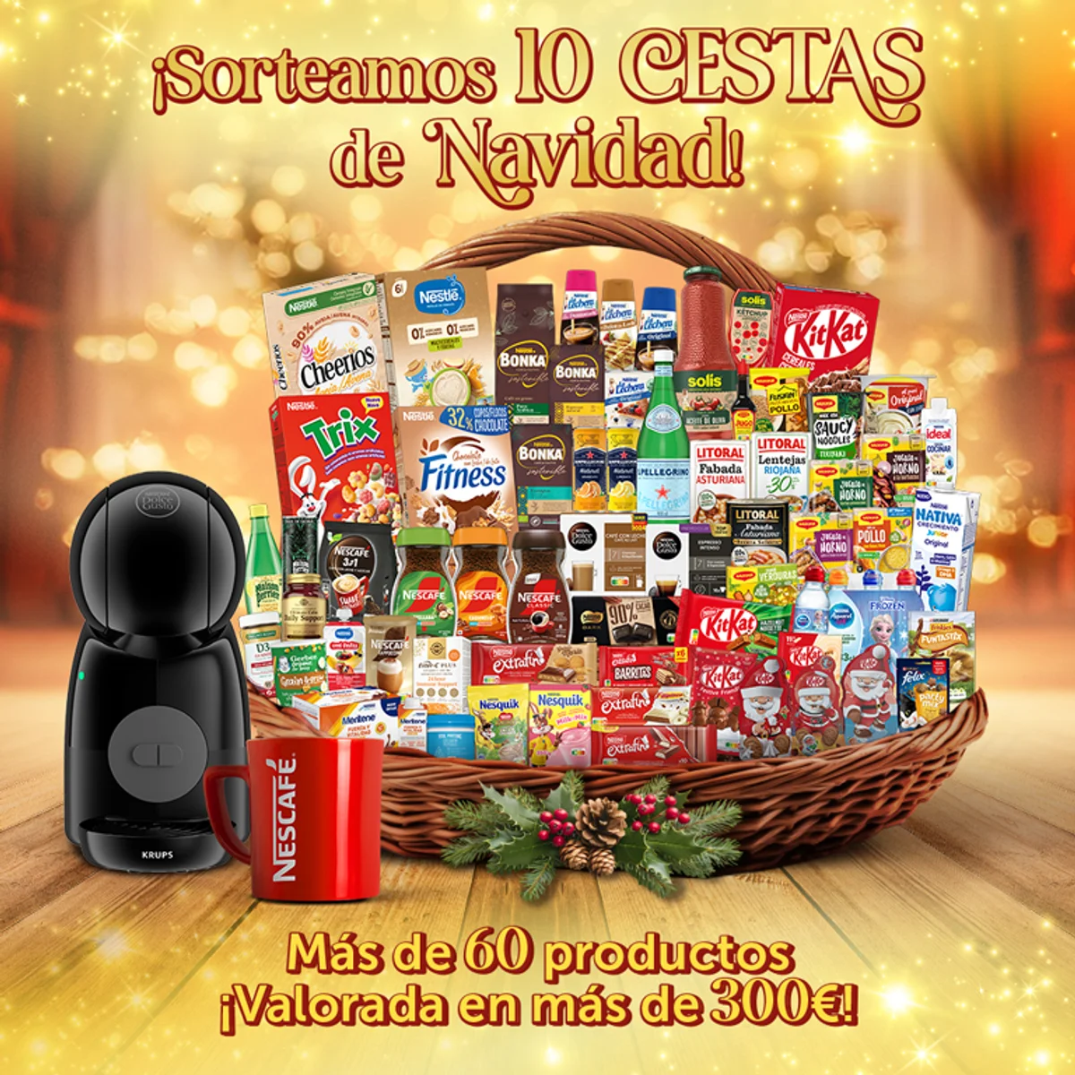 Sorteo Nestlé: Gana 1 de 10 cestas de Navidad