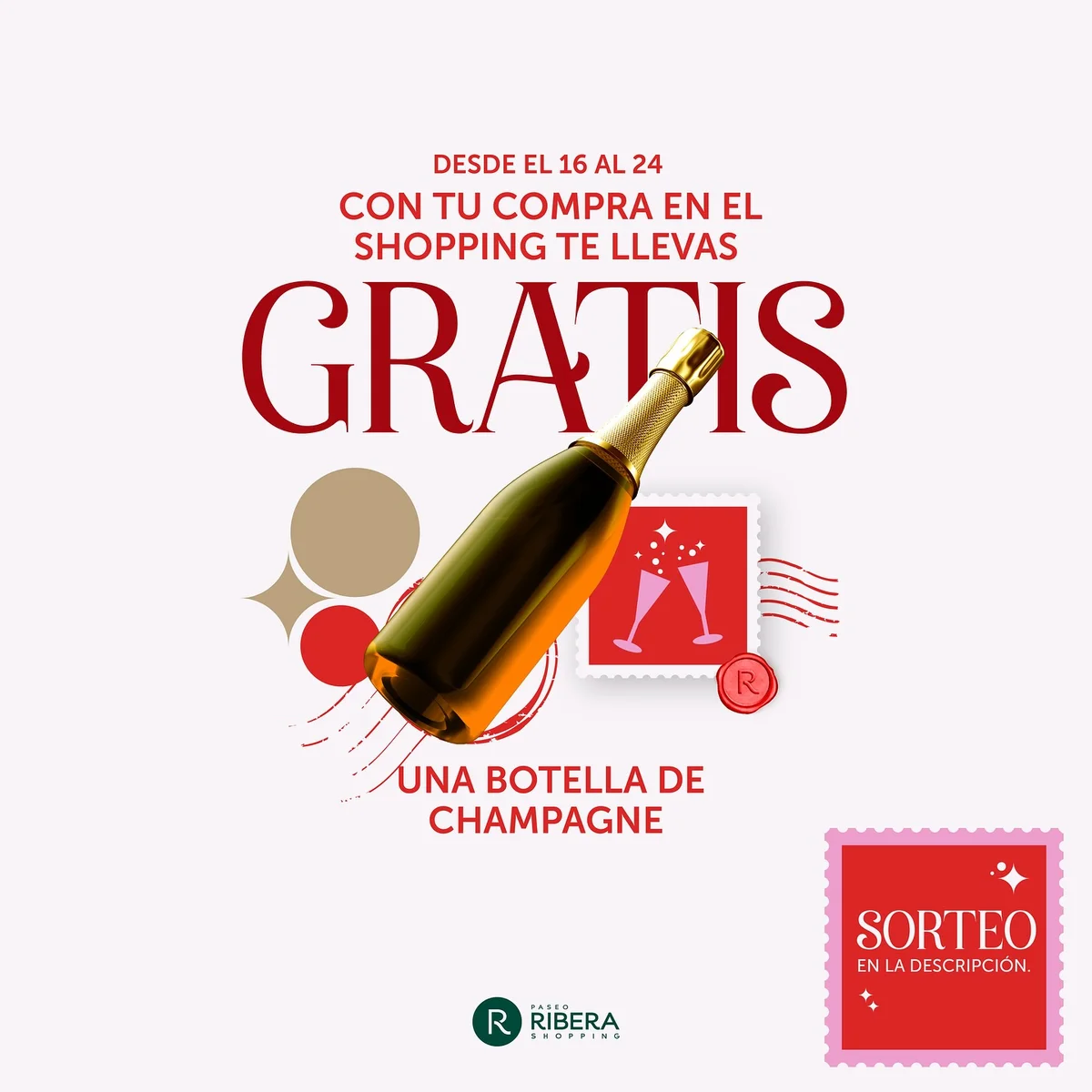 Sorteo Paseo Ribera Shopping: Gana una botella de champagne GRATIS