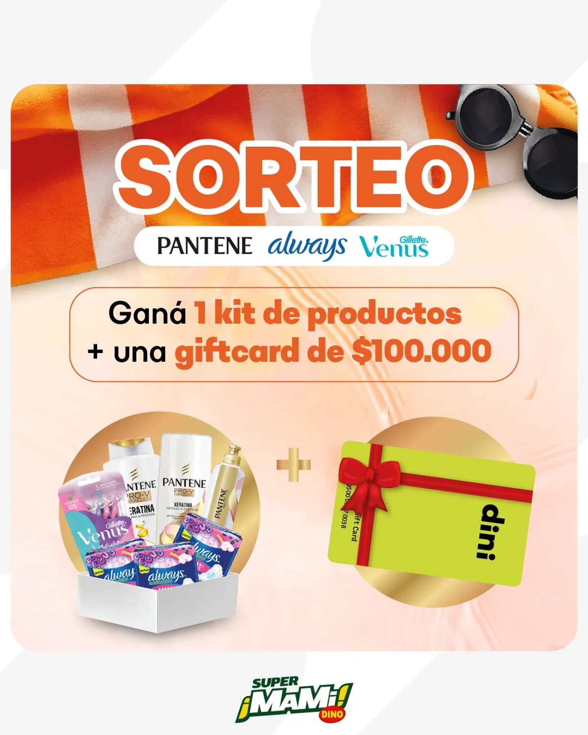 Sorteo Super MaMi Dino: Gana 1 kit de productos y una giftcard por $100.000 para llenar tu carrito