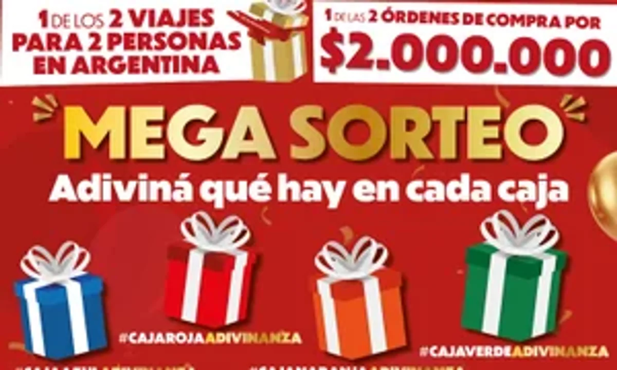 Sorteo Supermercados Toledo: Gana 2 órdenes de compra por $2.000.000 y 2 viajes para 2 personas 