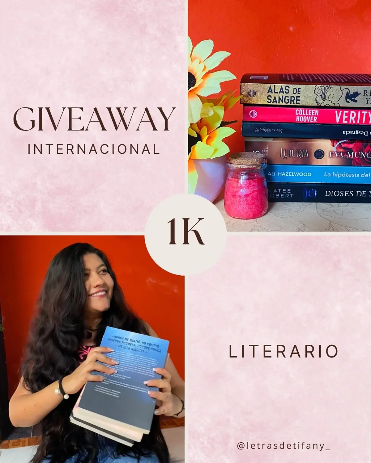 Sorteo Tifany Andrade: Gana un libro a elección con valor máximo de 20USD